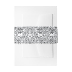 Elegante silberne Hochzeit Einladungsbanderole