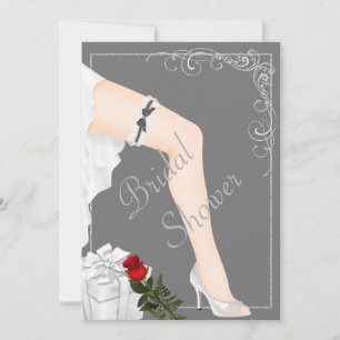 Elegante silberne Hochzeitseinladung Einladung