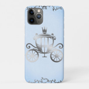 Elegante silberne Kutsche Storybook Blaue Prinzess Case-Mate iPhone Hülle