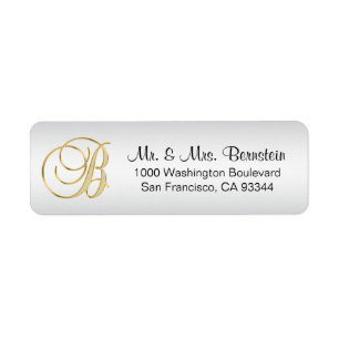 Elegante SILBERNE Rücksendeadresse des
