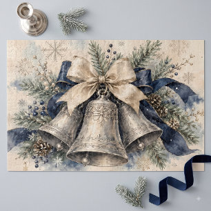 Elegante silberne Weihnachtsglocken Aquarell Puzzle