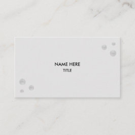 Elegante Silberpunkte auf Silberfarbe Visitenkarte