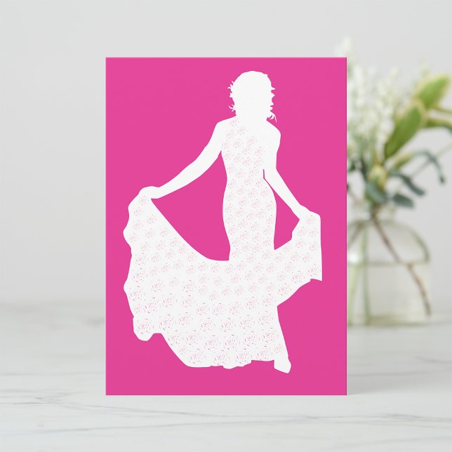Elegante Silhouette einer Frau in "Flower Gown" Einladung (Von Creator hochgeladen)