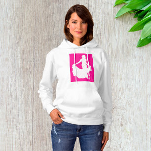 Elegante Silhouette einer Frau in "Flower Gown" Hoodie