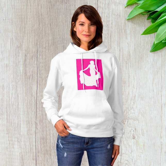 Elegante Silhouette einer Frau in "Flower Gown" Hoodie (Von Creator hochgeladen)
