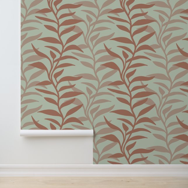 Elegante Silhouette in Flow XL Mocha Mousse Tapete (Anwendung)