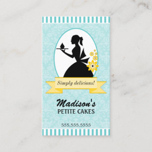 Elegante Silhouette-Kuchen-Bäckerei Visitenkarte