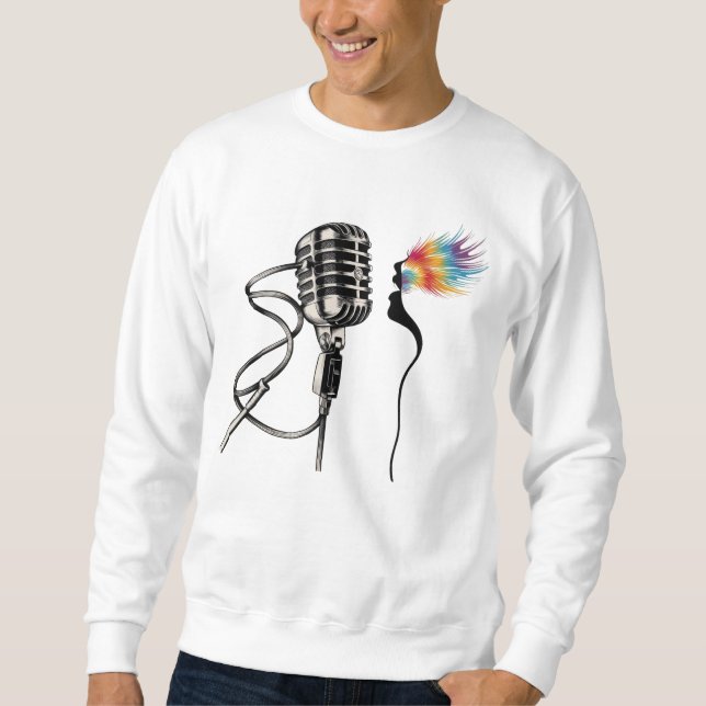 Elegante Silhouette Singer Sweatshirt (Vorderseite)
