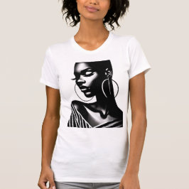 Elegante Silhouette: Striping Fashion Statement T-Shirt
