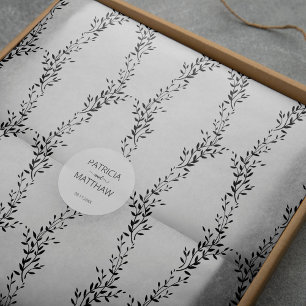 Elegante Silhouette von Blätter Geschenkpapier