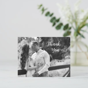 Elegante Silhouette von Blättern Foto-Postkarte Postkarte