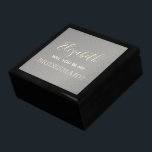 Elegante Silver Bridesmaid Vorschlagskiste Erinnerungskiste<br><div class="desc">Einfach,  modern,  elegant,  Imitats silbergrau Bridesmaid Vorschlag Box. Perfekte Wahl für zeitgenössische gläserne Winterhochzeiten!</div>