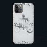 Elegante Silver Carriage Storybook White Princess Case-Mate iPhone Hülle<br><div class="desc">Pink Shimmer Kristallglas Glam Designer Style Phone Case.</div>