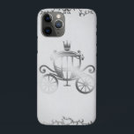 Elegante Silver Carriage Storybook White Princess Case-Mate iPhone Hülle<br><div class="desc">Pink Shimmer Kristallglas Glam Designer Style Phone Case.</div>