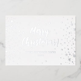 Elegante Silver Christmas Company Foil Card Folien Feiertagskarte