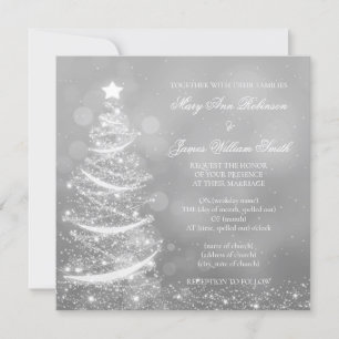 Elegante Silver Christmas Einladung