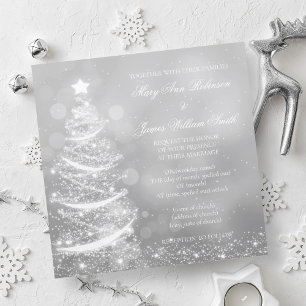 Elegante Silver Christmas Einladung