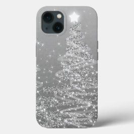 Elegante Silver Christmas Sparkling Trees Case-Mate iPhone Hülle