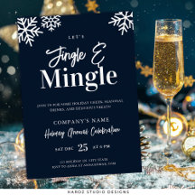 Elegante Silver Corporate Holiday Party Einladung