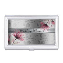 Elegante Silver Floral Satin Ribbon Burgund Blume