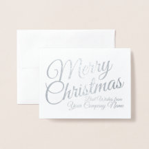 Elegante Silver Foil Business Holiday Weihnachten