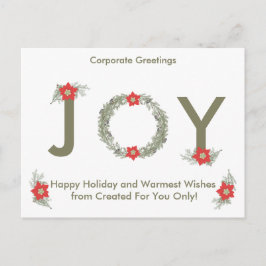 Elegante Silver/Gold Happy Holiday Corporate Card Feiertagspostkarte