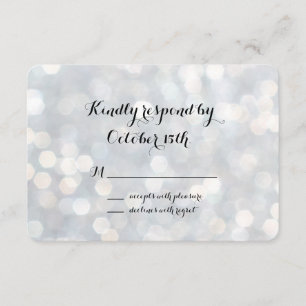 Elegante Silver Lights UAWG RSVP Karte