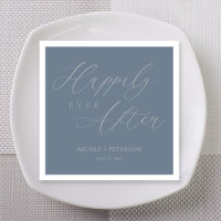 Elegante Silver Script Slate Gray Wedding