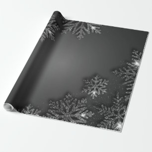 Elegante Silver Snowflake Geschenkpapier