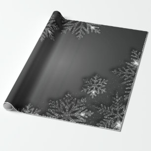 Elegante Silver Snowflake Geschenkpapier