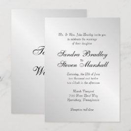 Elegante Silver Wedding Einladungen