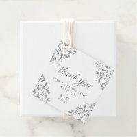 Elegante Silver Wedding Luxury Vintag Gefälligkeit