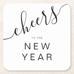 Elegante Silvesterparty Cheers Rechteckiger Pappuntersetzer