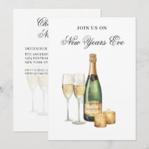 Elegante Silvesterparty-Einladung