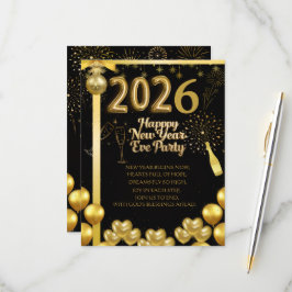 Elegante Silvesterparty-Einladungskarte RSVP Karte