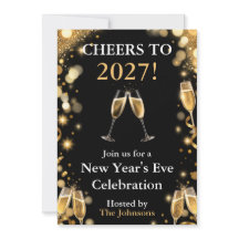 Elegante Silvesterparty in Gold und Schwarz