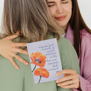 Elegante Simple Floral Sympathy Card Karte