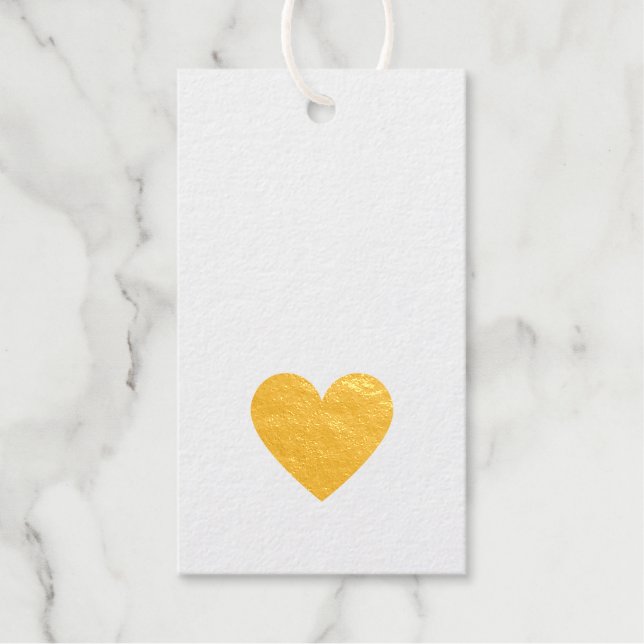 Elegante Simple Gold Heart Liebe Geschenkanhänger (Vorderseite)