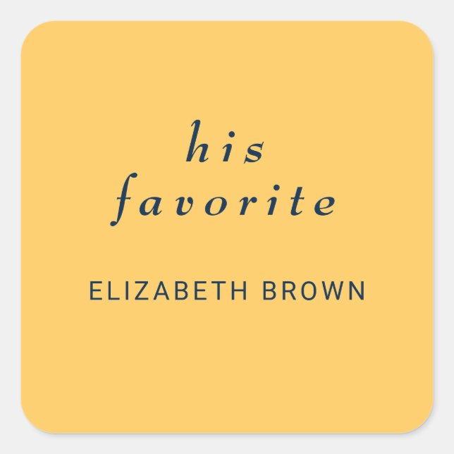 Elegante Simple Ray Blume mit Monogram Wedding Quadratischer Aufkleber (Vorderseite)