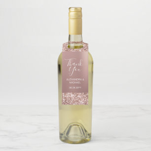 Elegante Simple Rose Gold Glitzer Moderne Vielen D Flaschenanhänger