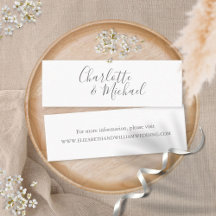 Elegante Simple Wedding Website Cards