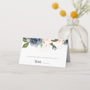 Elegante Simple Winter Floral Wedding Platzkarte