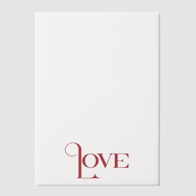 Elegante Simple Word-Liebe (Vorderseite)