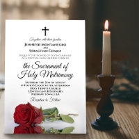 Elegante Single Rote Rose Moderne katholische Hoch