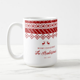 Elegante skandinavische Dekorfamilie Rot Kaffeetasse