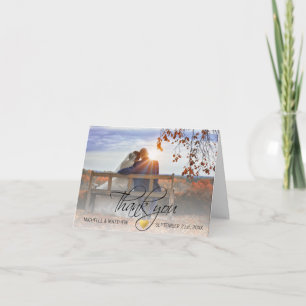 Elegante Skript-DANKESCHÖN-Hochzeitsnotizkarte F Dankeskarte