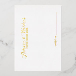 Elegante Skript Hochzeitsratschlag und -wünsche Go Folieneinladung