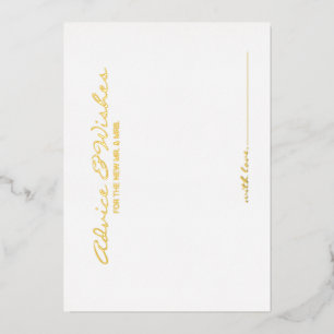 Elegante Skript Hochzeitsratschlag und -wünsche Go Folieneinladung