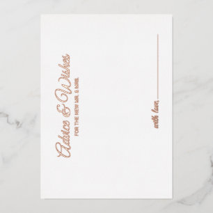 Elegante Skript Hochzeitsratschlag und -wünsche Ro Folieneinladung