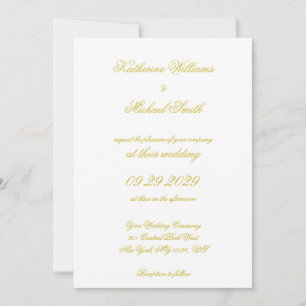 Elegante Skript Insel Zitrone Gelbe Hochzeit Einladung